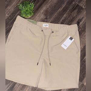 Men's 7" Tech Pull-On Shorts - Goodfellow & Co™ Light Taupe/ size L